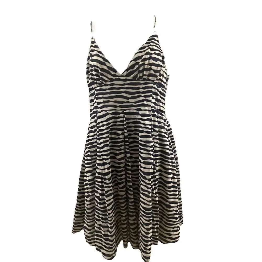Jack ~ Navy and Cream Dress ~ Fully Lined ~ size M ~ NWT - Picture 1 of 10